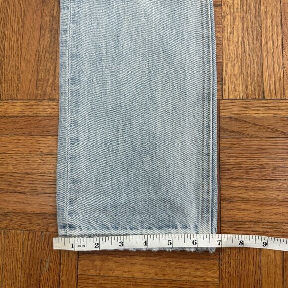 Alexander Wang Women’s Sz 24 Blue and Black Cult Duo Straight Leg Crop Jeans - Picture 13 of 16